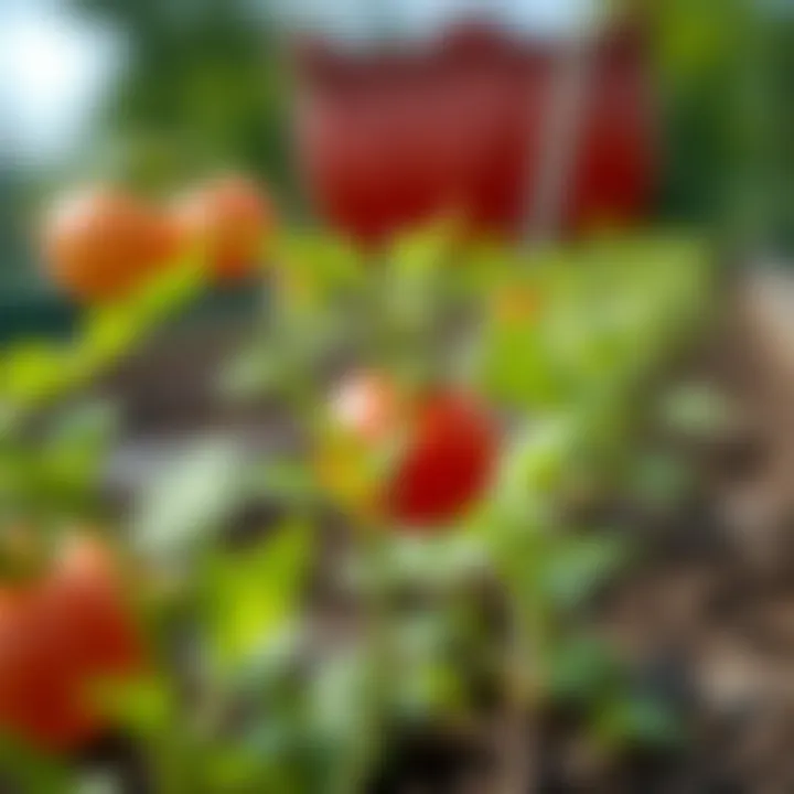 Close-up of tomato seedling