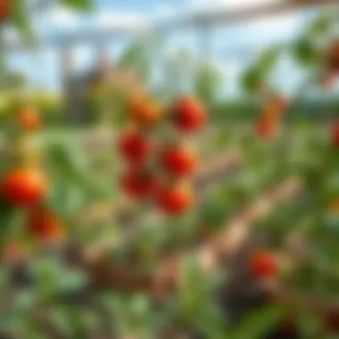 Garden setup for tomato cultivation