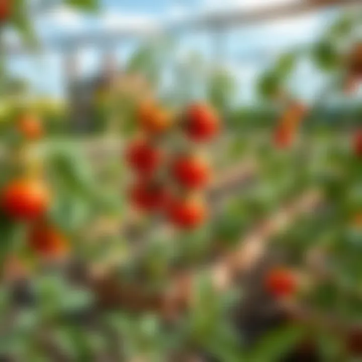 Garden setup for tomato cultivation