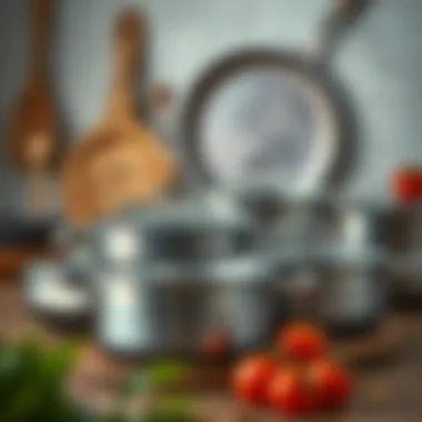 Durable cookware arranged neatly