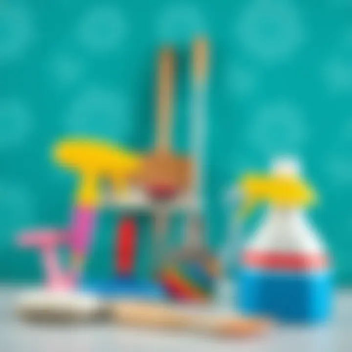 Various cleaning tools specifically for wallpaper.