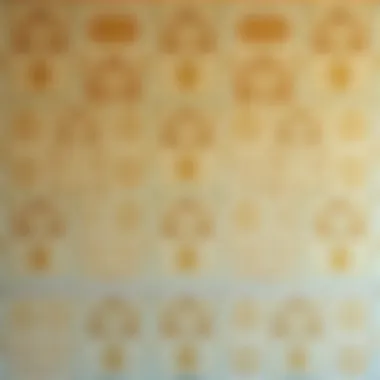 A well-maintained wall with wallpaper, illustrating preservation techniques.