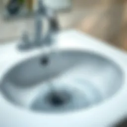 Clogged sink with water buildup