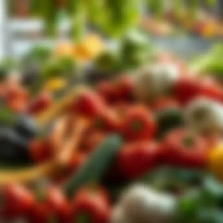 An array of seasonal vegetables on display