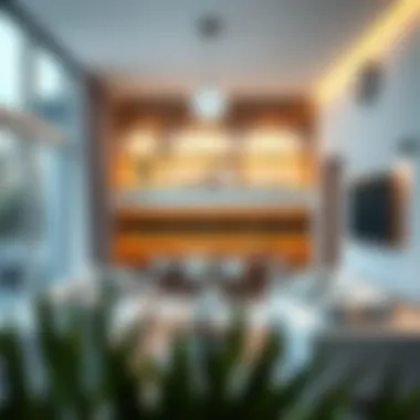 Energy-efficient lighting in a modern home