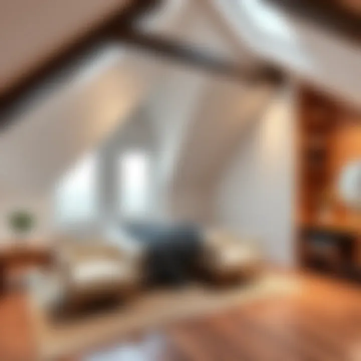Elegant attic bedroom design