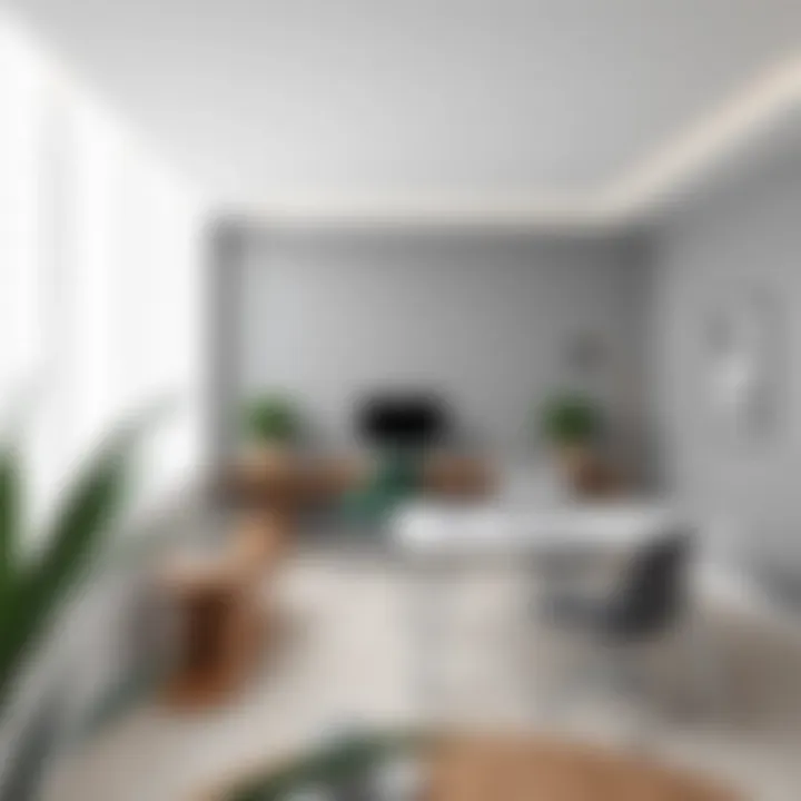 Modern Office in Gray Modern office with elegant gray walls