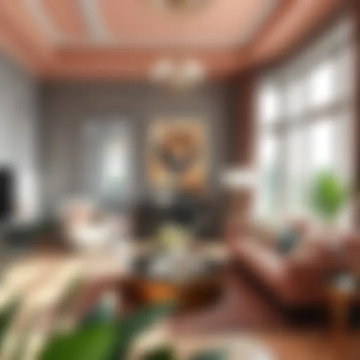 Elegant living room showcasing vibrant color palettes and stylish decor