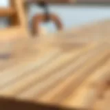 A beautifully sanded wooden surface showcasing the smooth finish achieved through sanding techniques.