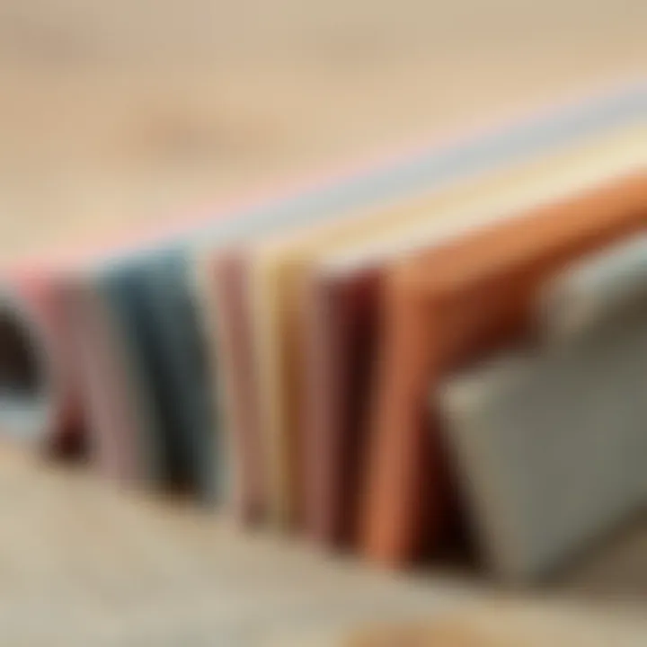 Various types of sandpaper arranged neatly, highlighting the importance of material selection in woodworking.