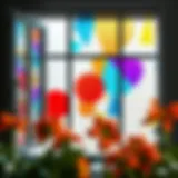 A vibrant collection of materials for crafting window film