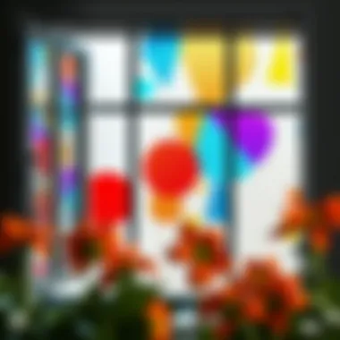 A vibrant collection of materials for crafting window film