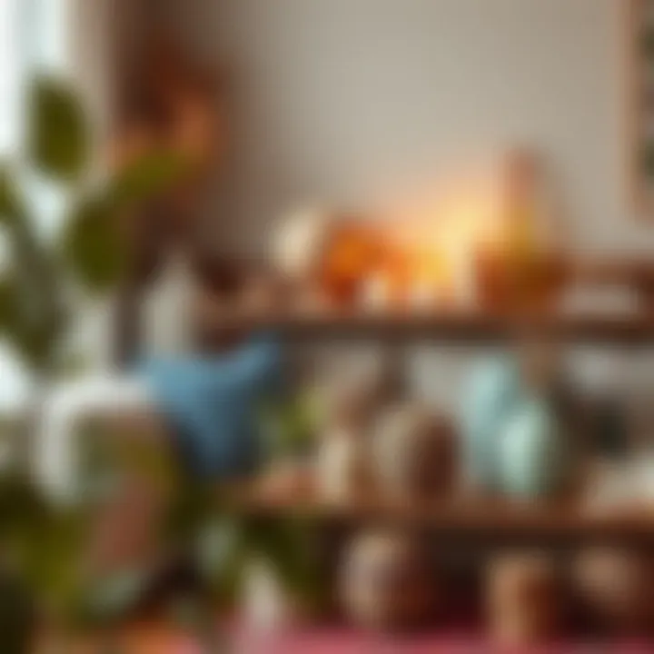 A tranquil corner filled with various incense varieties and calming decor