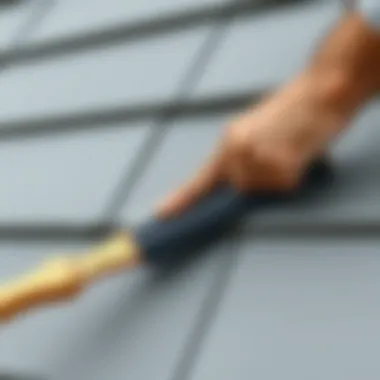 Illustration of weather-resistant exterior paint application