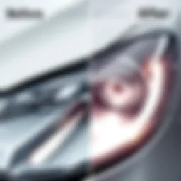 Polished headlight showcasing clarity and shine