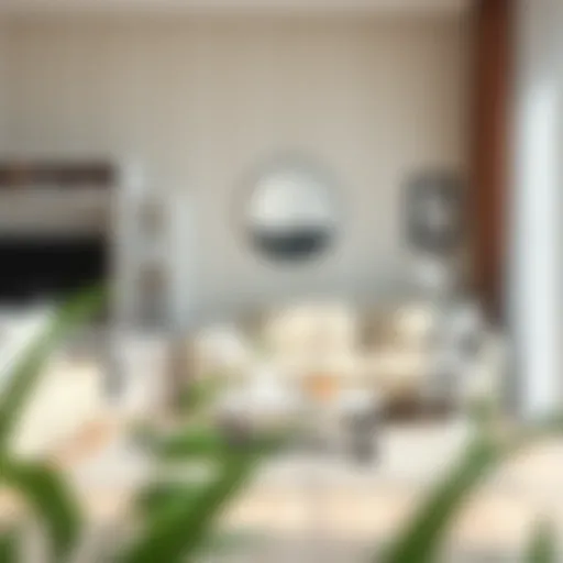 A tidy and organized living room showcasing efficient cleaning methods.