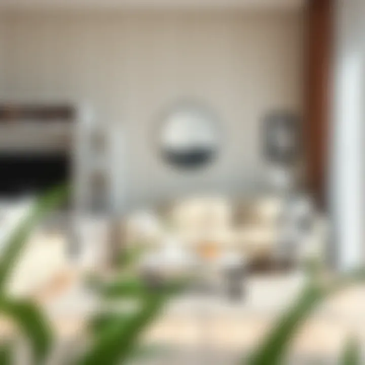 A tidy and organized living room showcasing efficient cleaning methods.