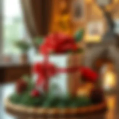 Finished gift arrangement with thoughtful details