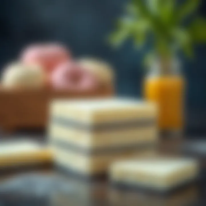 Finished sponge pieces ready for use