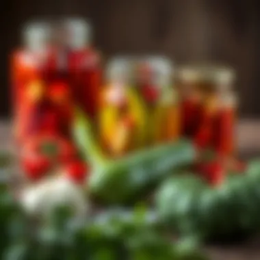 Fresh vegetables ready for pickling