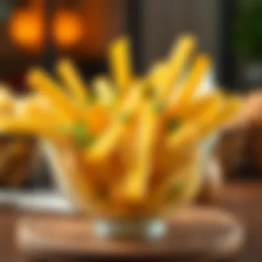 Golden crispy fries served in a stylish bowl