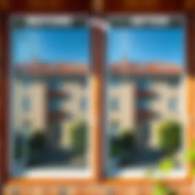 Before and after window cleaning