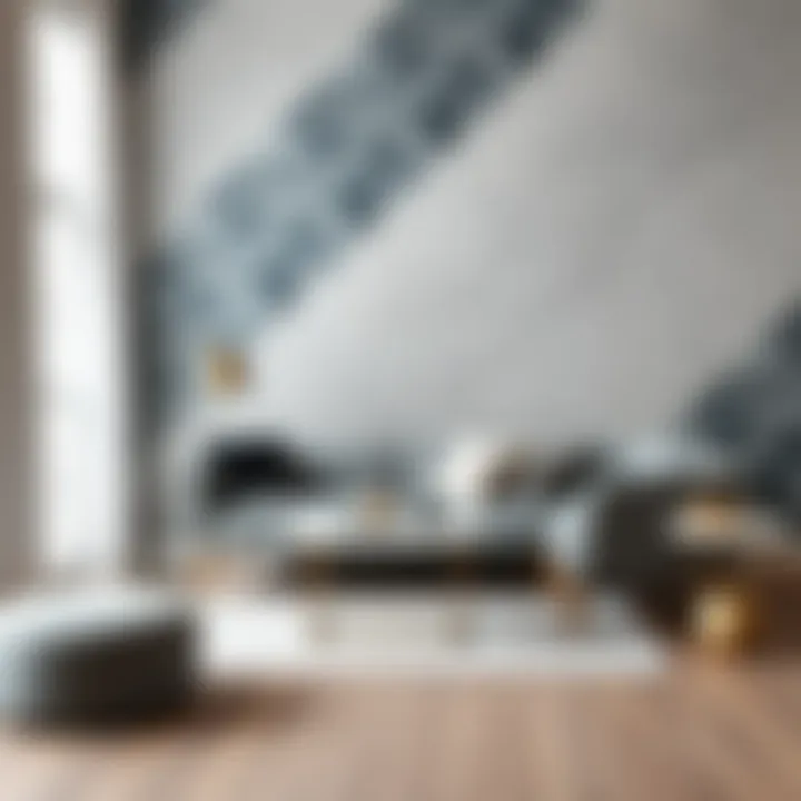 Stylish gray color palette with diverse textures and patterns