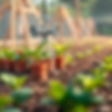 Irrigation system set up for optimal plant growth