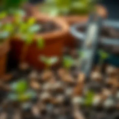 Various seeds and seedlings ready for planting