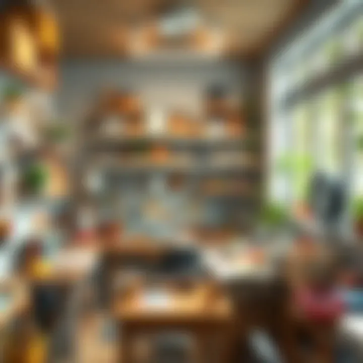 An inviting workspace filled with crafting materials and inspiring creations.