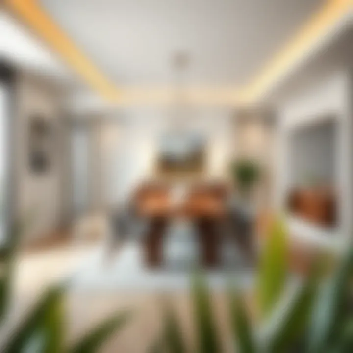 Interior layout featuring a large dining table