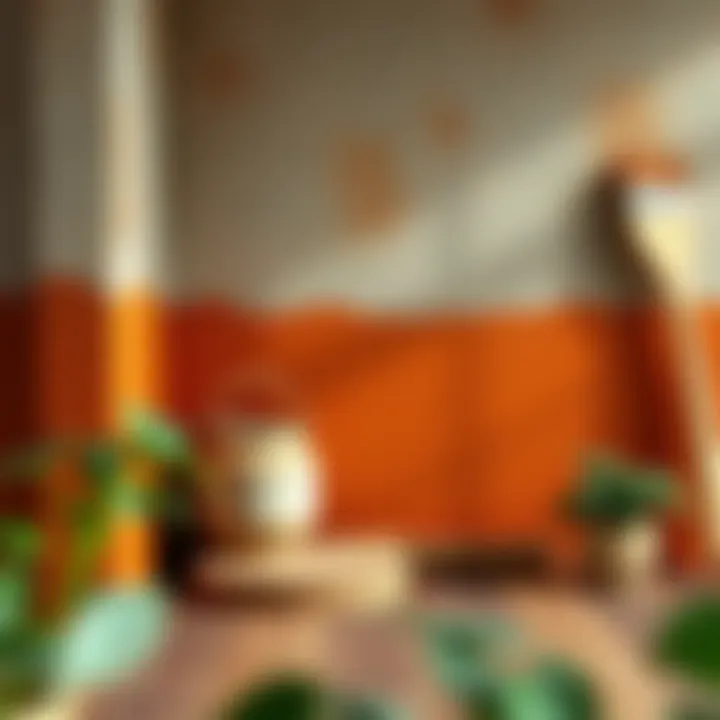 Demonstration of layering techniques with brown paint