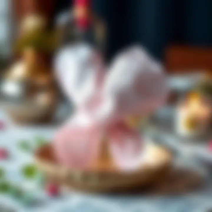 Artful Presentation of Heart Napkins