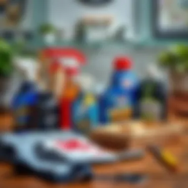 Cleaning materials for ink stains