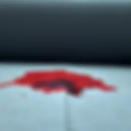 Ink stain on a fabric couch