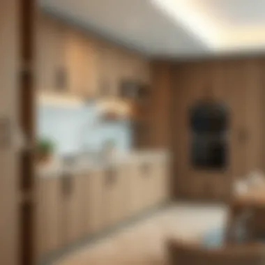 Innovative storage solutions integrated into veneer cabinets