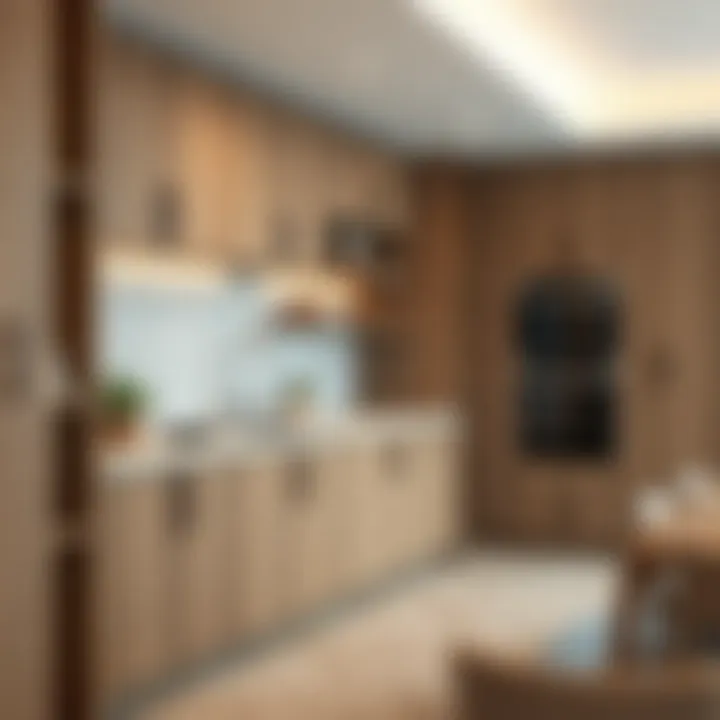 Innovative storage solutions integrated into veneer cabinets