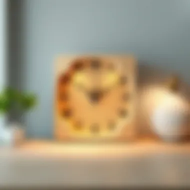 Design layout for a custom square clock