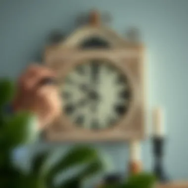 Final touches being applied to the square clock