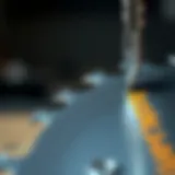 A close-up view of a fine saw blade designed for precision cutting