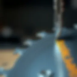 A close-up view of a fine saw blade designed for precision cutting