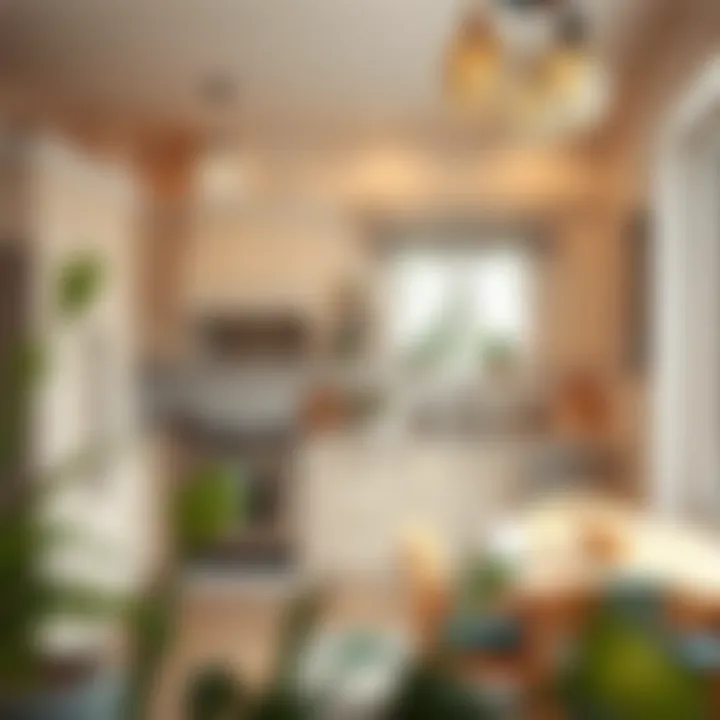 Cozy kitchen ambiance created with soft paint colors