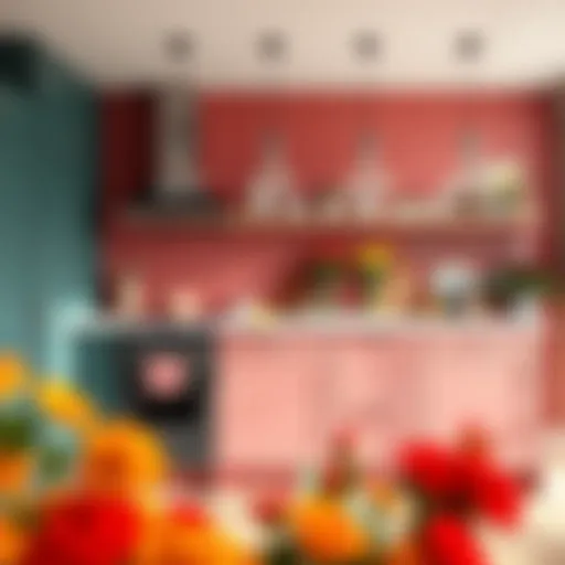 Elegant kitchen color palette featuring vibrant hues