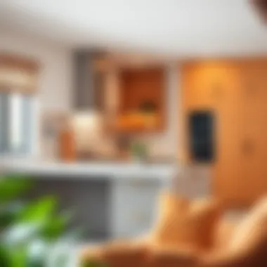 Modern kitchen with trendy paint techniques