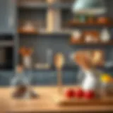 Elegant kitchen utensils selection