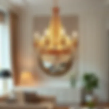 Chic Koçtaş chandelier enhancing living room ambiance