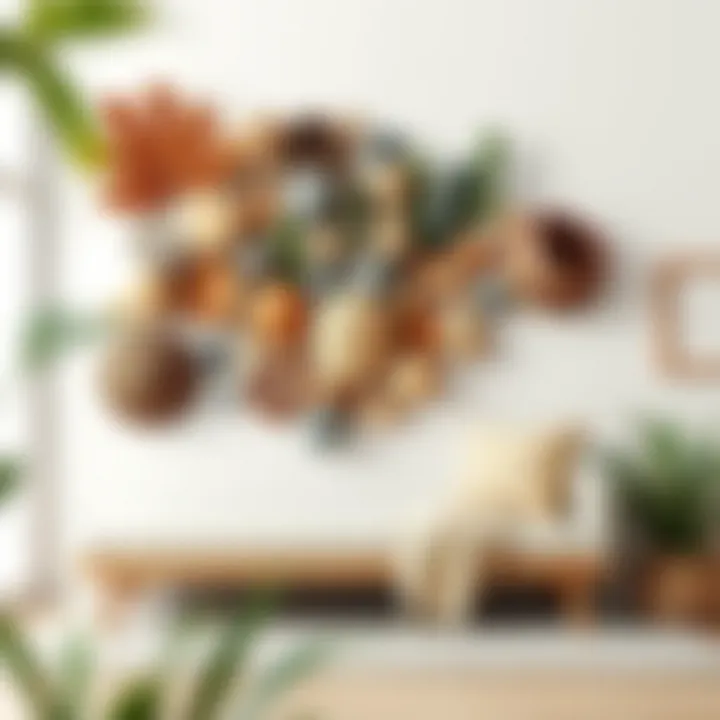 Creative wall decor made from natural materials