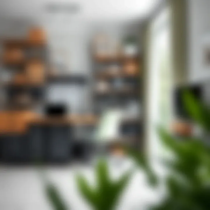 Koçtaş storage boxes displayed in a well-organized home office