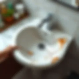 Illustration of a cracked sink showing visible damage