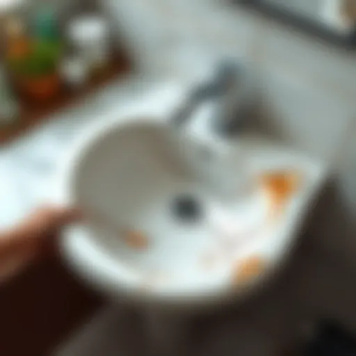 Illustration of a cracked sink showing visible damage